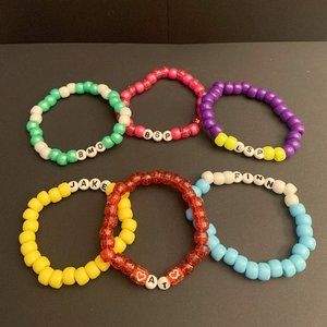 Adventure Time Kandi Single Bracelet Set of 6 Rave & Festival Accessories